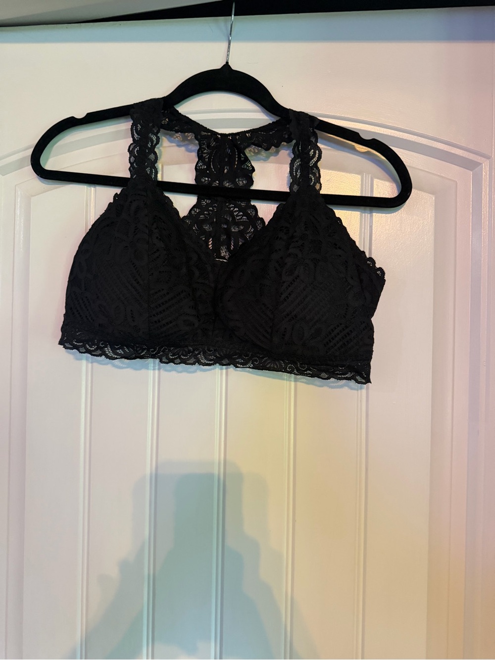 Maurices Black Lace Racerback Bralette